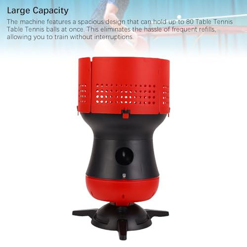 Multi Function Table Tennis Ball Machine 80 Ball Capacity Auto Robot Wireless Remote Adjustable Speed Frequency Spin Angle Home Club Professional Training Beginners