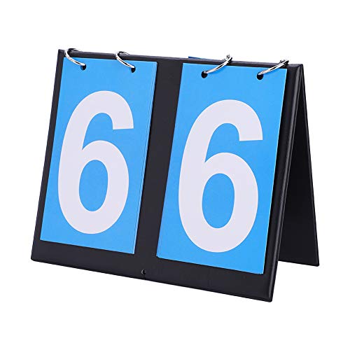 Pilipane Table Top Scoreboard Flipper Scoreboard Score Keeper Score Flipper, Portable Flip Sports Scoreboard Score Counter Scorekeeper for Basketball Football Volleyball (Two Digit Scoreboard),