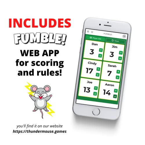 Fumble – Football Card & Pong Game for Kids and Families | Fun Tailgate Game & Birthday Gift for Boys Ages 6–12
