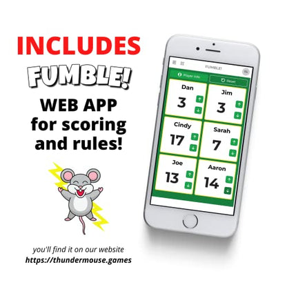 Fumble – Football Card & Pong Game for Kids and Families | Fun Tailgate Game & Birthday Gift for Boys Ages 6–12