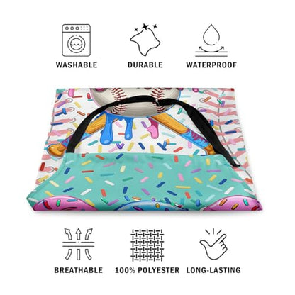 Manfei Baseball Ice Cream Kids Kitchen Apron - color: Lake Blue