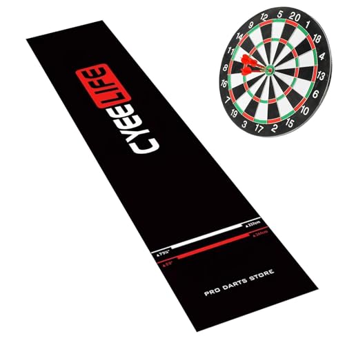 Dart Mat with Throw Line,Non-Slip with Throw Line Portable | Dart Carpet Mats | for Game Room Recreation Center Office Break Room Basement Garage Dormitory - size: A