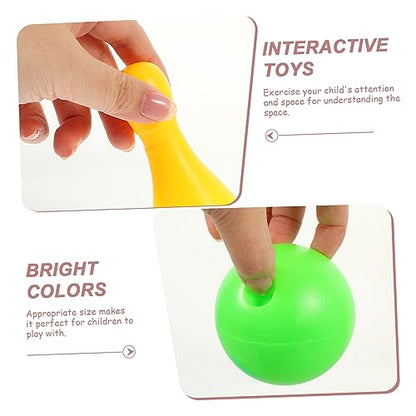 WOONEKY 12Pcs Bowling Set Interactive Outdoor Fun with Pins Balls Materials for Preschoolers for Family Playtime and Garden Games
