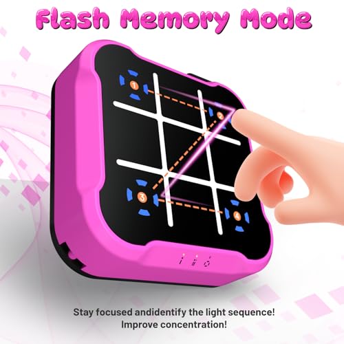 Electronic Tic Tac Toe Bolt Game, Handheld Digital Board Game, Electric Puzzle Game for Educational and Memory Growth, Portable Travel Games for Car Ride, Gift Ideal for Kids and Adults