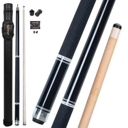 CUEELF Pool Cue Stick Low Deflection Hand-Made Inlay Billiard Cue 58'' Professional Billiard Pool Cue Stick for Adults-12.5mm Tip,3/8 * 8 Joint - color: WD-SM-HEI