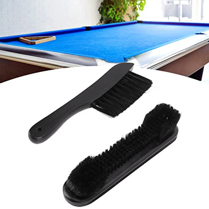 Tyenaza Billiard Table Brush Set, Billiards 9in Pool Table Brush 8.5in Rail Brush Kit Cleaning Tools with Wood Handle for Billiard Table Cleaning