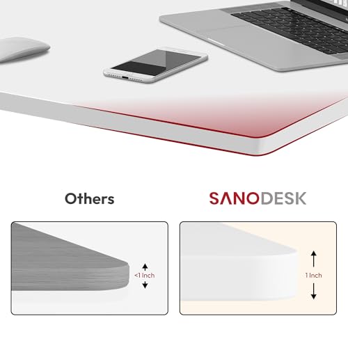 SANODESK Universal Tabletop 48"x24"x1" Thickness One-Piece Table Top Rectangular Particle Board for Standing Desk and Home Office Countertop DIY,White Desk Top - color: White, size: 48*24*1 Inch