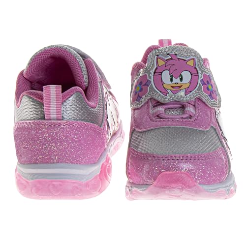 Josmo Kids Sonic the Hedgehog Sneakers LED Light Up Shoe (Toddler/Little Kid) - color: Pink, size: 13 Little Kid