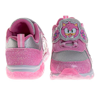 Josmo Kids Sonic the Hedgehog Sneakers LED Light Up Shoe (Toddler/Little Kid) - color: Pink, size: 13 Little Kid
