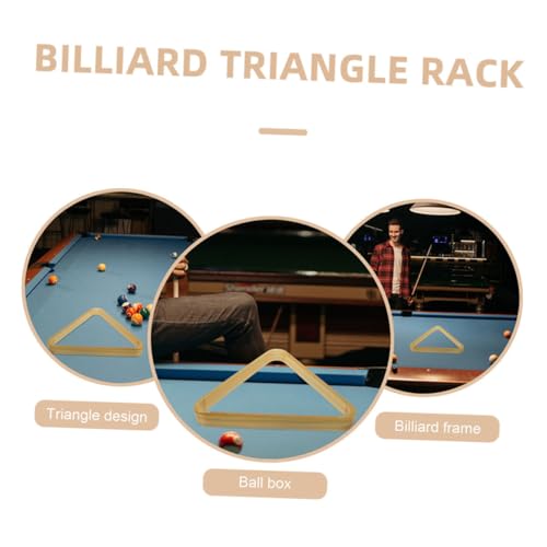 KOMBIUDA 2pcs Solid Wood Billiard Triangle Rack Pool Stand for Snooker Games Easy Setup Exceptional Craftsmanship