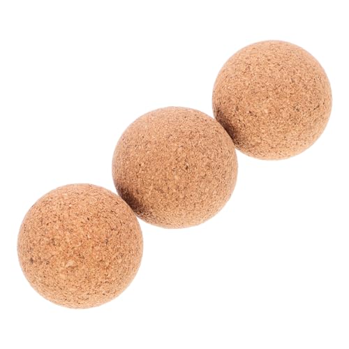 HANABASS 3pcs Wooden Foosball Balls Cork Table Soccer Balls for Indoor Games Foosball Table Accessories for Family Fun and Interactive Play