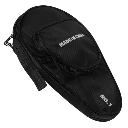 KALLORY Table Tennis Paddle Case and Racket Storage Bag with Zipper, Holds 2 Paddles and 7 Balls, Professional Protective Sports Pouch for Table Tennis Players