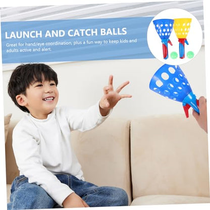 Outanaya 2Sets Toss and Catch Ball Game Set Outdoor Garden Activity Supplies for Fun Backyard Games for Ages Great for Hand Eye Coordination and Active Play