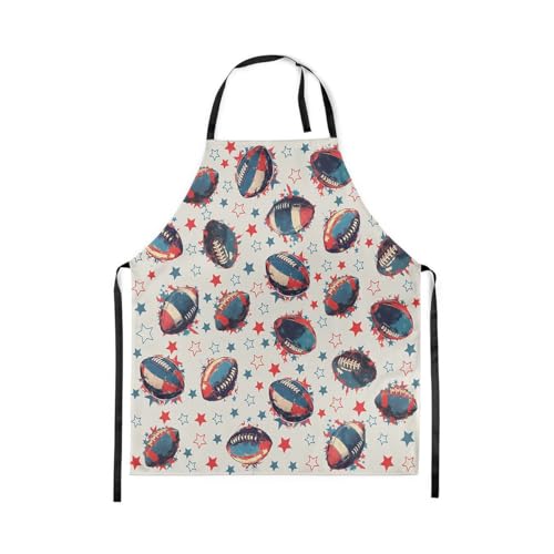 Manfei Volleyball Kids Kitchen Apron - color: Red Blue