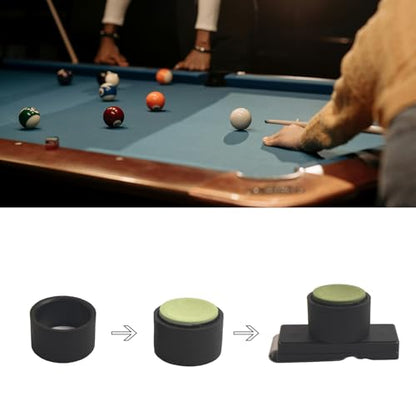 LAKE OF FIRE Chalk Holder Pool Billiards, Pool Cue Chalk Holder with Magnetic Belt Clip Snooker Billiard Accessories - color: Black, style: Round