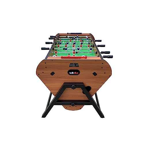 KICK Triplex 55″ Telescopic Rods 3-in-1 Swivel Multi Game Table – Foosball, Pool/Billiards & Air Hockey - color: Brown
