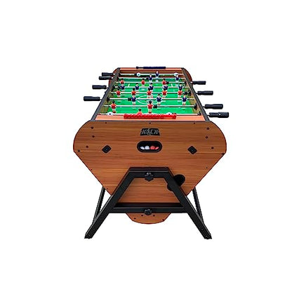 KICK Triplex 55″ Telescopic Rods 3-in-1 Swivel Multi Game Table – Foosball, Pool/Billiards & Air Hockey - color: Brown