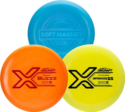 Discraft Entry Level Three Pack: Perfect Starter Set for Men, Women & Kids | Includes: Putter, Midrange, & Driver | Beginner Starter Set