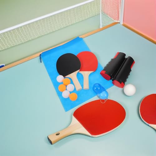 DECHOUS Retractable Table Tennis Net with Clamps Portable Ping Pong Net Sturdy Pu Material Convenient Installation Fits Tables to 5cm Thick
