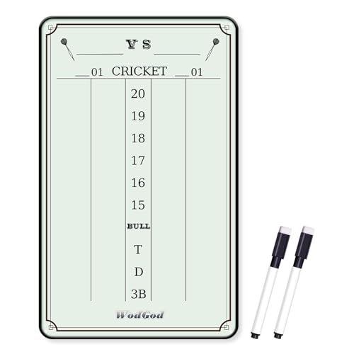 Dart Scoreboard,Dry Erase Scoreboard,with 2 Eraser and a Dry-Erase Markers,9 * 15 inches,Dart Board Accessories,Dart Games,Indoor Games