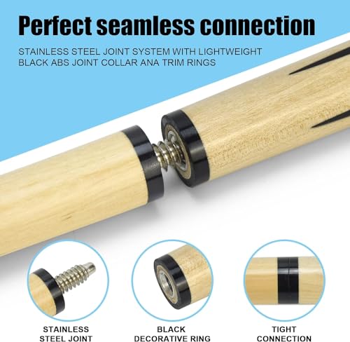 Pool Cue Stick Billairds cue Stick Pool Stick 58" Set of 2/Set of 4 /Set of 4 20OZ for Pool Table,Pool Sticks with 13mm Tip - size: 58" Set of 2