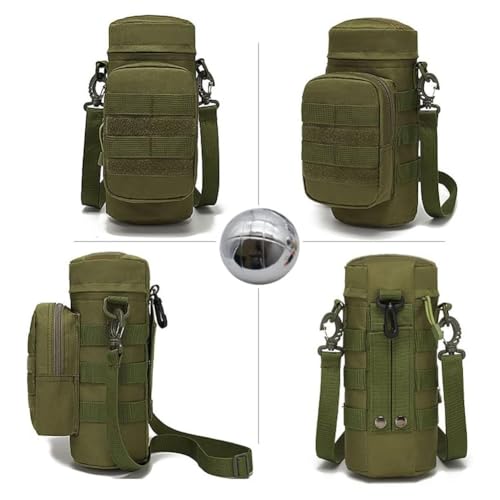 Bocce Ball Bag for 90mm 84mm 73mm 3 Bocce Game,Multifunctional, Zip Design, Powerful. Size: 27 x 12 x 12 cm、 - color: green