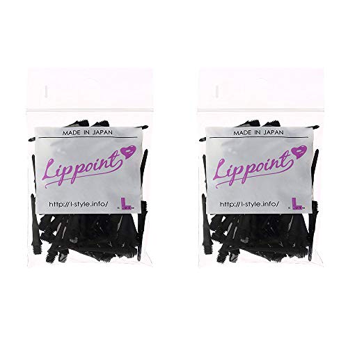 Lstyle Dart Tips: Original Lippoint - Soft Tip Dart Points - 2BA Thread - Regular Length - 2 Pack Black - color: Black