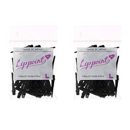 Lstyle Dart Tips: Original Lippoint - Soft Tip Dart Points - 2BA Thread - Regular Length - 2 Pack Black - color: Black