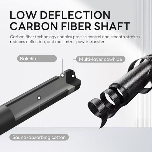 Carbon Fiber Pool Cue 58" 2-Piece Cue Stick Professional Cue Carbon Technology Low Deflection Billiard Cues（Weight can be Adjusted） - color: Phantom, size: 10.5mm