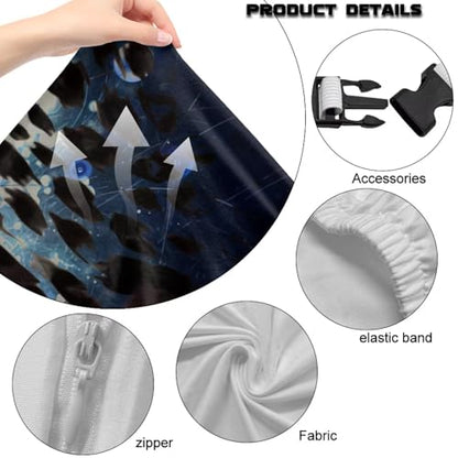 Suobstales Butterfly Leopard Print Gaming Chair Covers with Armrest Covers, Elastic Computer Chair Slipcovers Stretchable Washable Gaming Chair Seat Cover - color: Butterfly Leopard