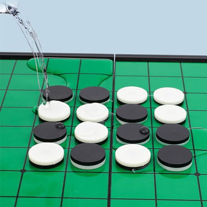 Reversi (Othello) Board Game Set-9.8”, Magnetic Folding Classic Strategy Travel Game for Kids and Adults