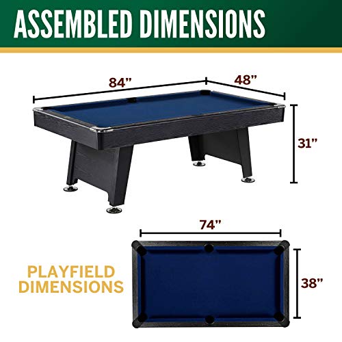 Barrington Billiards Multiple Styles Pool Table, Preassembled Playfields with Complete Billiard Accessory Sets, Perfect for Family Game Rooms | Multiple Styles - style: 7 Ft. Modern