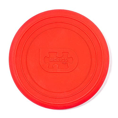 Bigjigs Toys Frisbee Flying Disc (Cherry Red) - Silicone Frisbee for Kids, Quality Flying Saucers, Beach Toys & Garden Toys, Holiday Toys for Toddlers - color: Cherry Red