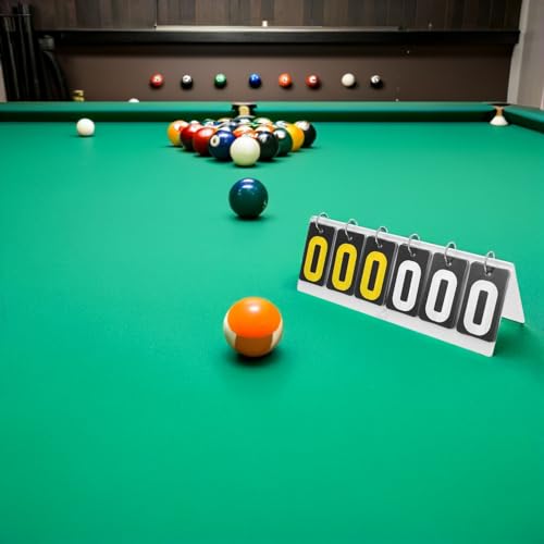 GALPADA Portable Table Scoreboard Flip Score Keeper with 6-Digit Acrylic Display for Basketball Billiards and Tabletop Sports Games