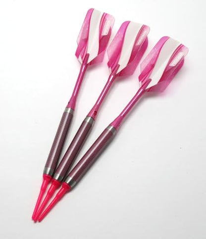 Edge Me (Micro Edge) - Pink - 18 Gram 90% Tungsten Soft Tip Darts - with Upgrade Kit