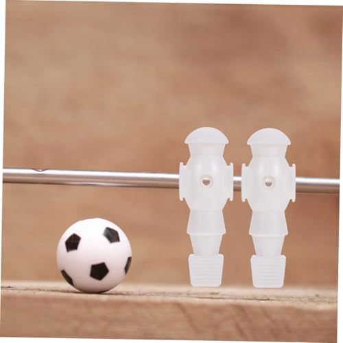 5Pcs Foosball Machine Players Replacement for Standard Table Football Game Rods White Soccer Athlete Figures for Men Clear Team Color Printing Tournament Style Accessories