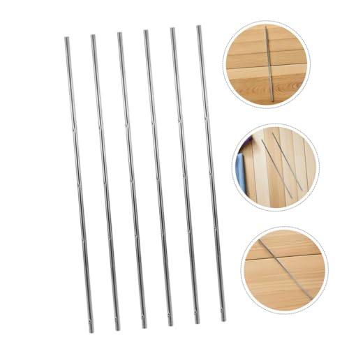 Cabilock 6pcs Foosball Table Replacement Rods with Iron Poles and Protective Caps Soccer Machine Parts for Home Entertainment Easy Installation Enhanced Accuracy and Stability for Tabletop