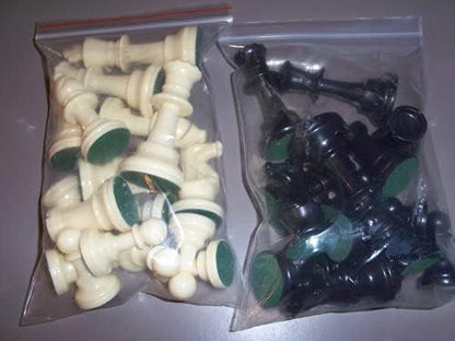 Staunton Tournament Chess Pieces, Triple Weighted with 3.75" King and 2 extra Queens