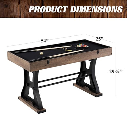 Barrington Coventry 54" 4-in-1 Combo Game Table with Billiards, Air Hockey, Foosball, and Table Tennis