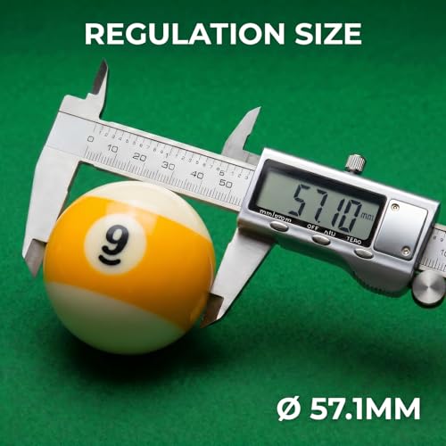 KONLLEN Single Replacement Pool Ball – 2-1/4" Regulation Size & Weight Billiard Ball Made of Phenolic Resin (Choose 1–15 or Cue Ball) - color: #9