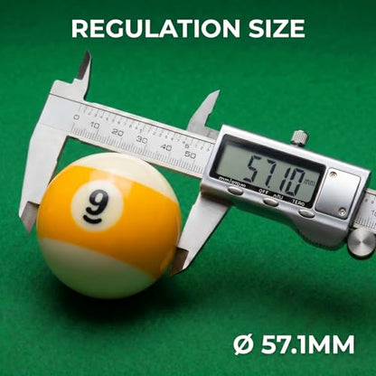 KONLLEN Single Replacement Pool Ball – 2-1/4" Regulation Size & Weight Billiard Ball Made of Phenolic Resin (Choose 1–15 or Cue Ball) - color: #9