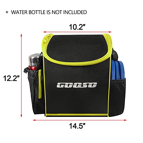 12 PCS Disc Golf Set with Bag Portable Disc Golf Backpack Holds 28+ Discs | Disc Golf Discs for Beginner with Putter, Midrange, Driver Free Stand Bag Design for Convenient Use - color: Yellow
