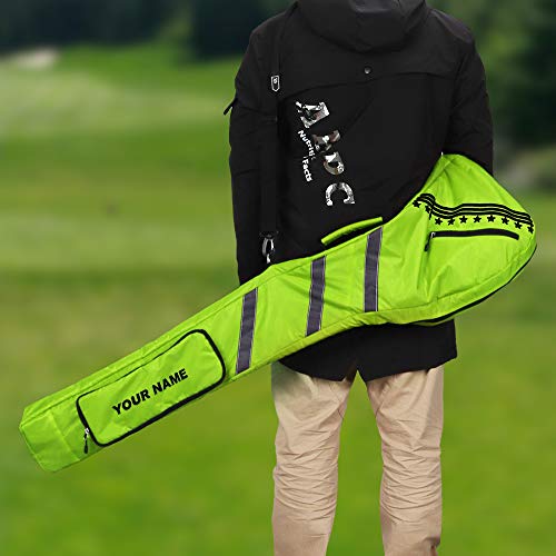Big Teeth Golf Sunday Bag, Small Golf Bag Lightweight, Par 3 Golf Bag for A Few Clubs Driving Range, Practice with Carry Shoulder Strap Foldable Multi-Colour - color: Custom