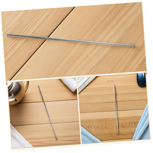 TOYANDONA 6pcs Iron Foosball Table Rods Replacement with Safety Caps Soccer Table Poles for Easy Installation Compatible with Adult and Foosball Machines for Worn Rod Repair