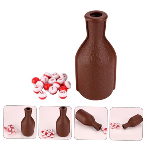 UPKOCH 2pcs Plastic Billiard Dice Set Bottle Portable Billiard Props for Pool Parties Fun Dice Game Accessories for Tables