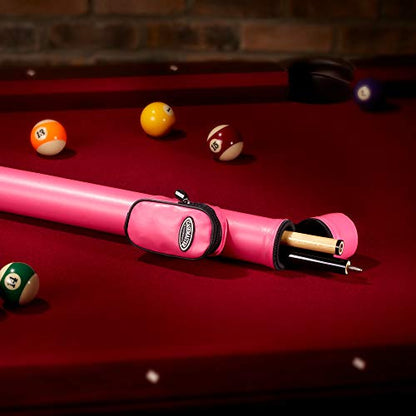 Casemaster Q-Vault Supreme Billiard/Pool Cue Hard Case, Holds 1 Complete 2-Piece Cue (1 Butt/1 Shaft) - color: Pink