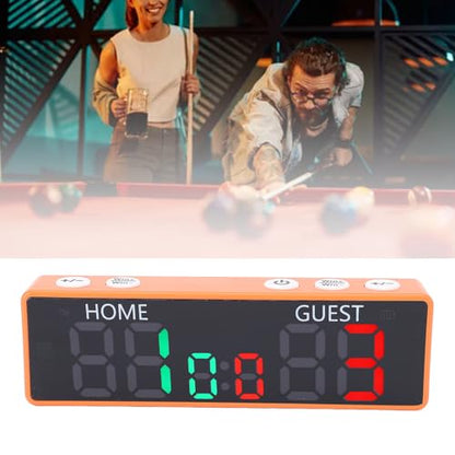 Mini Digital Scoreboard, LED Portable Tabletop Scoreboard, 6 Digits Game Points 0-99 Battery Powered Electronic Scoreboard with Buzzer for Table Tennis, Shuffleboard
