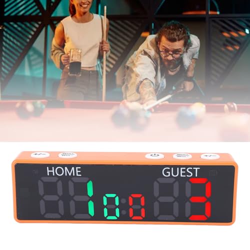 Asixxsix 6 Digits Scoreboard, Battery Powered Electronic Scoreboard, Magnetic LED Portable Scoreboard with Buzzer for Tabletop Games, Basketball, Volleyball, Cornhole, Shuffleboard
