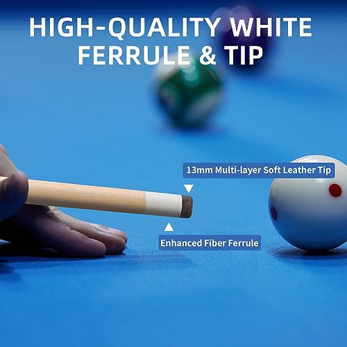 2-Piece Pool Cue Stick – 36″/42″/48″/58″ Wooden Billiard Cues, Standard & Heavy Options, 13mm Tip, Set of 2 or 4 – Beginner & Family Friendly - size: 57" set of 2 20OZ