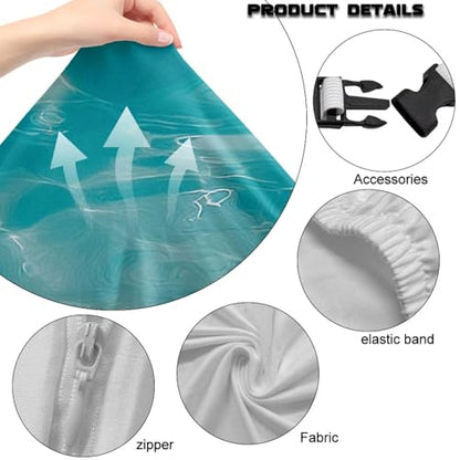 Suobstales Beach Starfish Seashell Conch Pattern Universal Gaming Chair Cover with Armrest Covers, Stretchable Non-Slip Fabric Gaming Chair Protector for Reclining, Swivel & Boss Chairs - color: Beach Starfish Seashell Conch